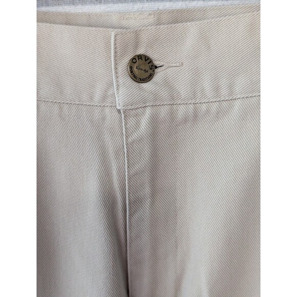 Orvis Sporting Traditions Jeans Tan and Leather Trim Men's Size 36x32 - Picture 4 of 10